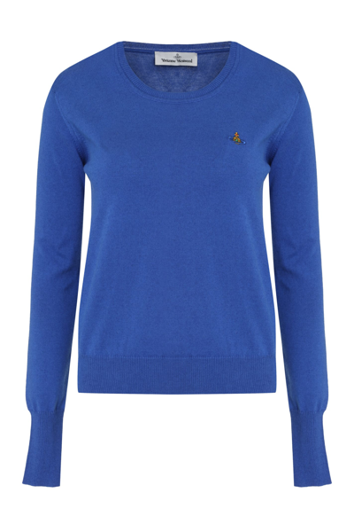 Shop Vivienne Westwood Bea Crew-neck Cashmere Sweater In Blue
