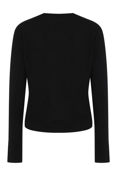 Shop Vivienne Westwood Bea Crew-neck Wool Sweater In Black