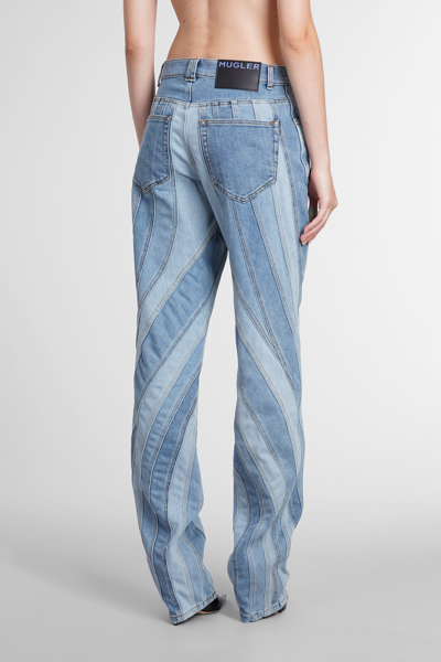 Shop Mugler Jeans In Blue Denim