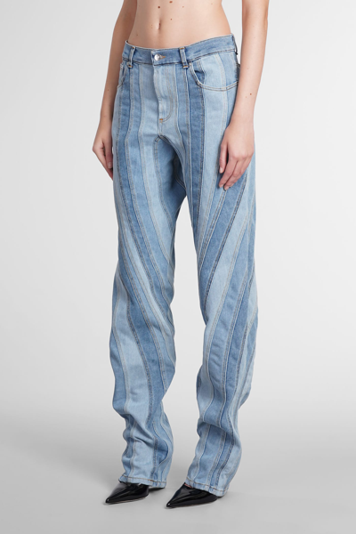 Shop Mugler Jeans In Blue Denim