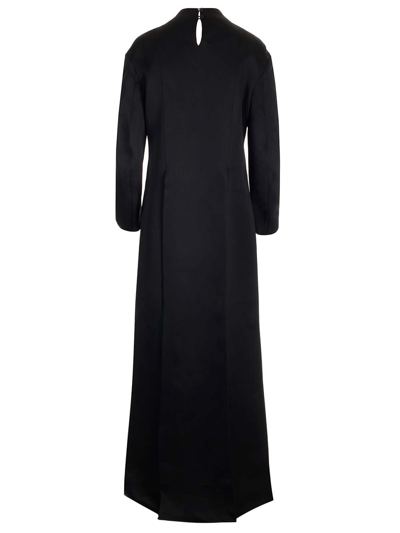 Khaite Clete Crepe Maxi Dress In Black