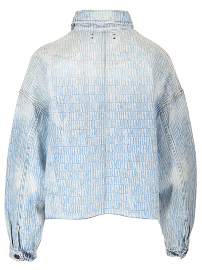 Shop Amiri Stonewashed Denim Jacket In Light Blue