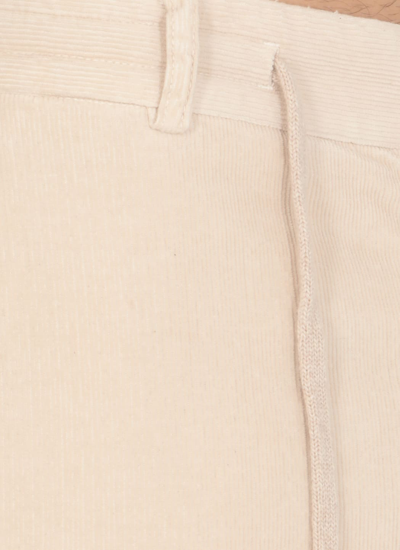 Shop Peserico Cotton Curdoroy Trousers In Beige