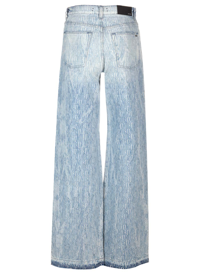 Shop Amiri High-waisted Jeans In Light Blue
