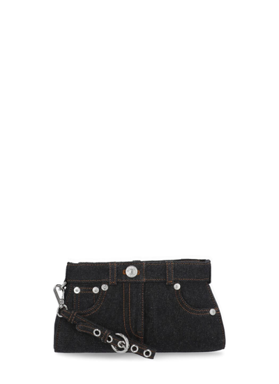 Shop M05ch1n0 Jeans Denim Pochette In Black
