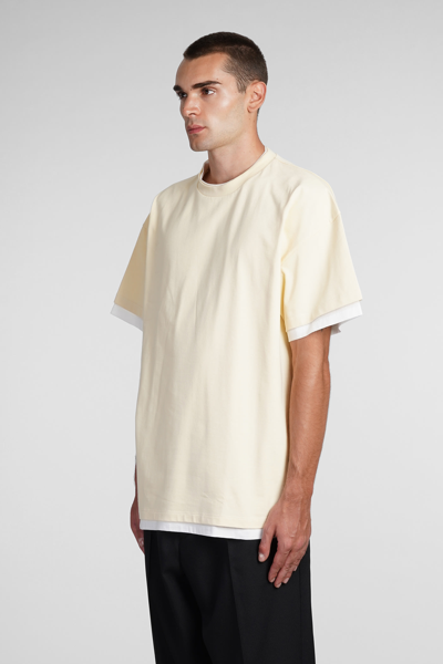 Shop Jil Sander T-shirt In Beige Cotton