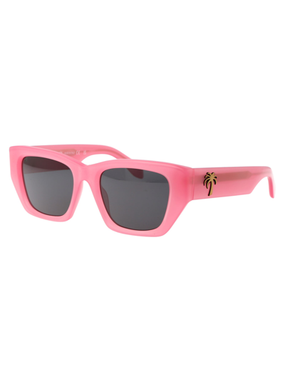 Shop Palm Angels Hinkley Sunglasses In 3407 Begonia Pink