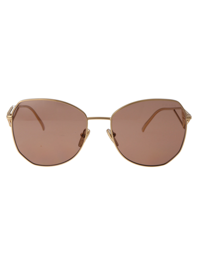 Shop Prada 0pr 57ys Sunglasses In 5ak10d Gold
