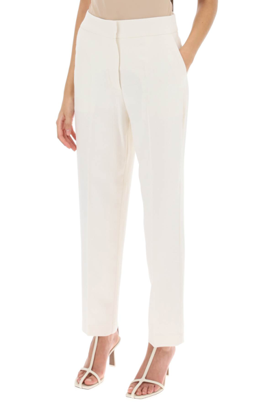 Shop Mvp Wardrobe Vespucci Cigarette Pants In Panna (white)