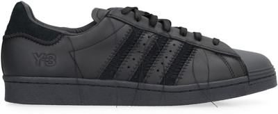 Shop Y-3 Superstar Leather Low-top Sneakers In Black