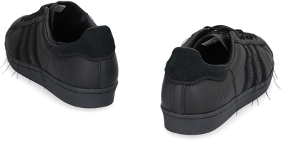 Shop Y-3 Superstar Leather Low-top Sneakers In Black