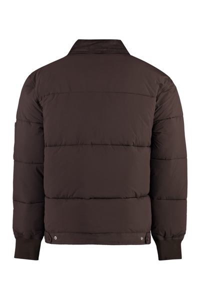 Shop Dickies Overbrook Eisenhower Full Zip Down Jacket In Brown