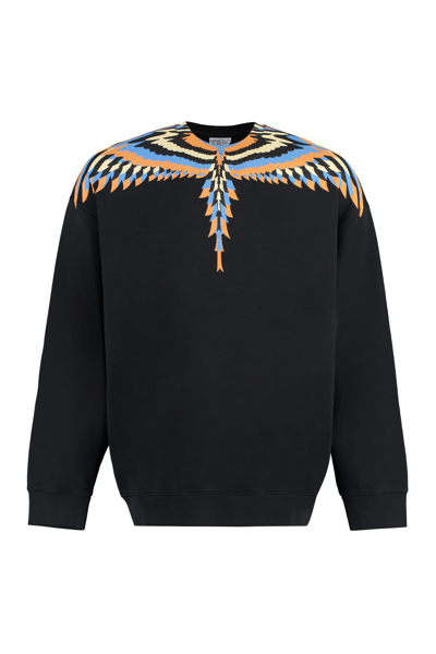 Shop Marcelo Burlon County Of Milan Cotton Crew-neck Sweatshirt In Black