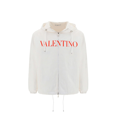 Shop Valentino Cotton Logo Jacket In White