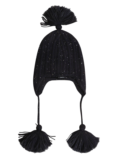 Shop Alanui The Astral Beanie In Midnight Blue