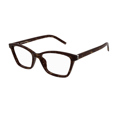 Shop Saint Laurent Sl M128 002 Glasses In Marrone