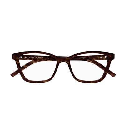 Shop Saint Laurent Sl M128 006 Glasses In Marrone