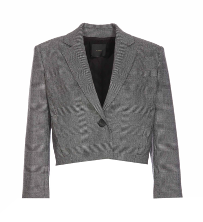 Shop Pinko Godzille Cropped Jacket In Grey