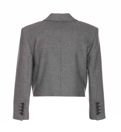 Shop Pinko Godzille Cropped Jacket In Grey
