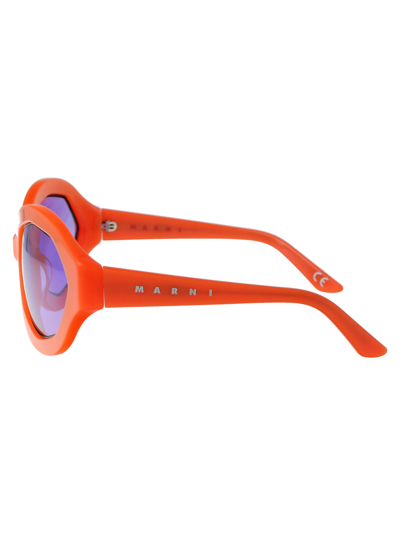 Shop Marni Eyewear Cumulus Cloud Sunglasses In Cloud Orange