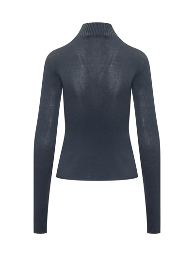 Shop Off-white Slick Sweater In Cobalt Blue