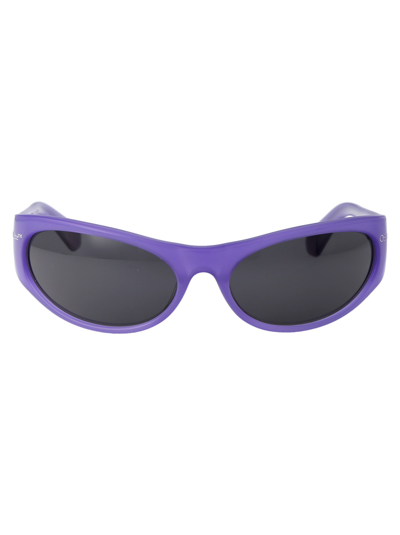 Shop Off-white Napoli Sunglasses In 3707 Purple
