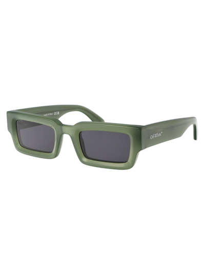 Shop Off-white Lecce Sunglasses In 5507 Sage Green