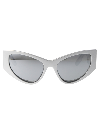 Shop Balenciaga Bb0300s Sunglasses In 002 Silver Silver Silver