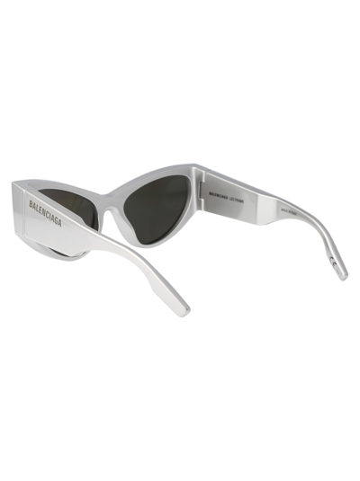 Shop Balenciaga Bb0300s Sunglasses In 002 Silver Silver Silver