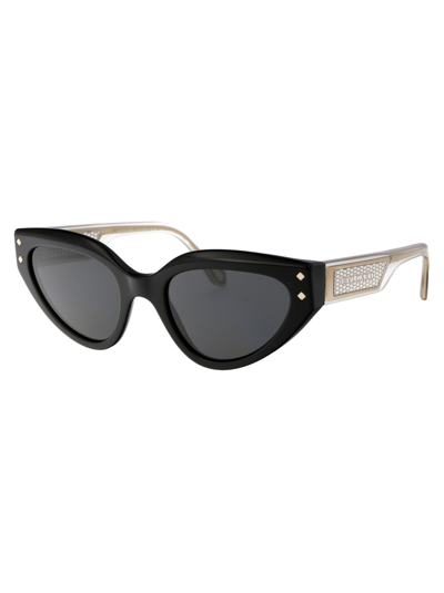 Shop Bulgari 0bv8256 Sunglasses In 501/87 Black Dark Grey