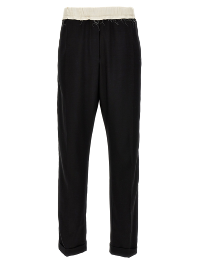 Shop Wales Bonner Seine Pants In White/black