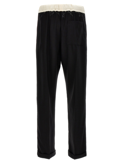 Shop Wales Bonner Seine Pants In White/black