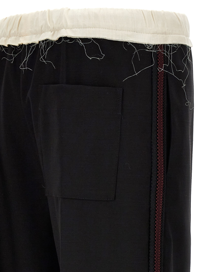 Wales Bonner Urban Chic Side Stripe Pants In White/black