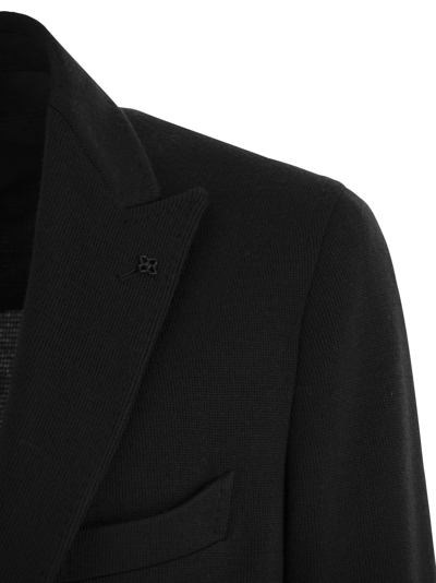 Shop Tagliatore Montecarlo - Jersey Blazer In Black