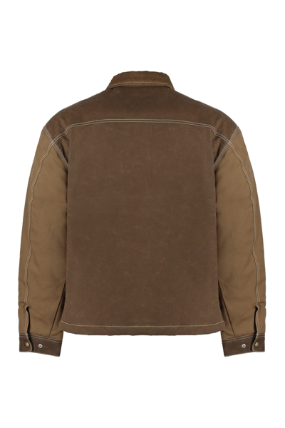 Shop Dickies Lucas Waxed Cotton Jacket In Brown
