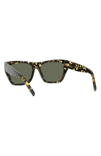 Shop Givenchy Gv Day Square Sunglasses In Havana / Green