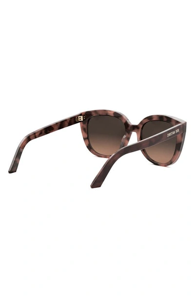 Shop Dior The Midnight R1i 54mm Butterfly Sunglasses In Red Havana / Gradient Brown