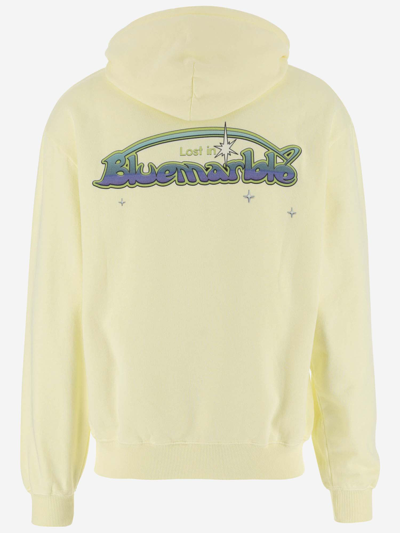 Shop Bluemarble Cotton Sweatshirt With Logo In Yellow