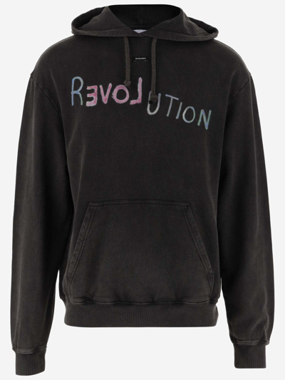 Shop Bluemarble Cotton Revolution Hoodie In Black