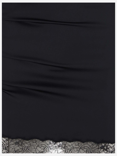 Shop Nensi Dojaka Mini Dress With Lace Details In Black