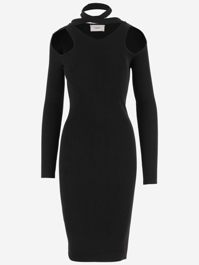 Shop Coperni Viscose Sheath Dress In Black