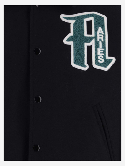 Aries Varsity Jacket In Black