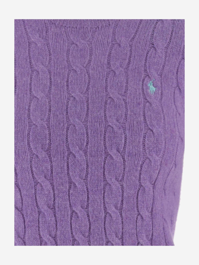 Shop Ralph Lauren Wool And Cashmere Blend Pullover In Purple