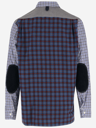 Shop Junya Watanabe Cotton Shirt With Check Pattern In Red