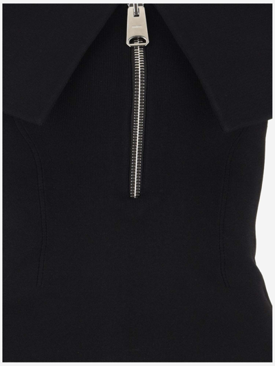 Shop Khaite Off-shoulders Top Made Of Stretch Viscose In Black