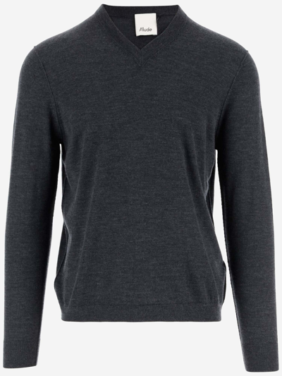 Shop Allude Virgin Wool Pullover In Grey