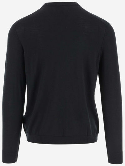 Shop Allude Virgin Wool Pullover In Black