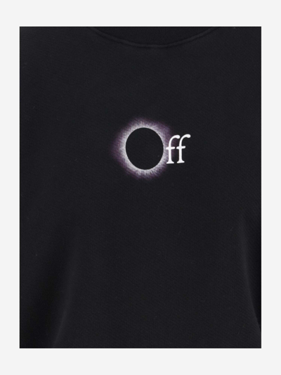 Shop Off-white Cotton Sweatshirt With Logo In Black