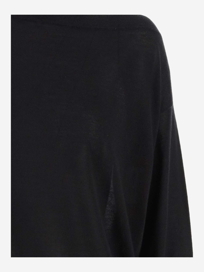 Shop Valentino Cashmere And Silk Turtleneck With Cut-out Detailing In Black