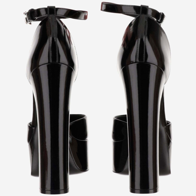 Shop Dolce & Gabbana Shiny Calfskin Platform In Black